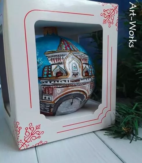 Ёлочный шар Триумфальные ворота в г. Владивосток Art-Works Стекло Ручная роспись