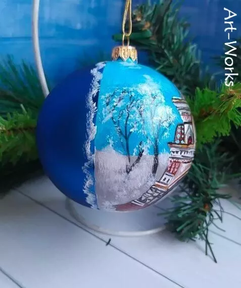Ёлочный шар Триумфальные ворота в г. Владивосток Art-Works Стекло Ручная роспись