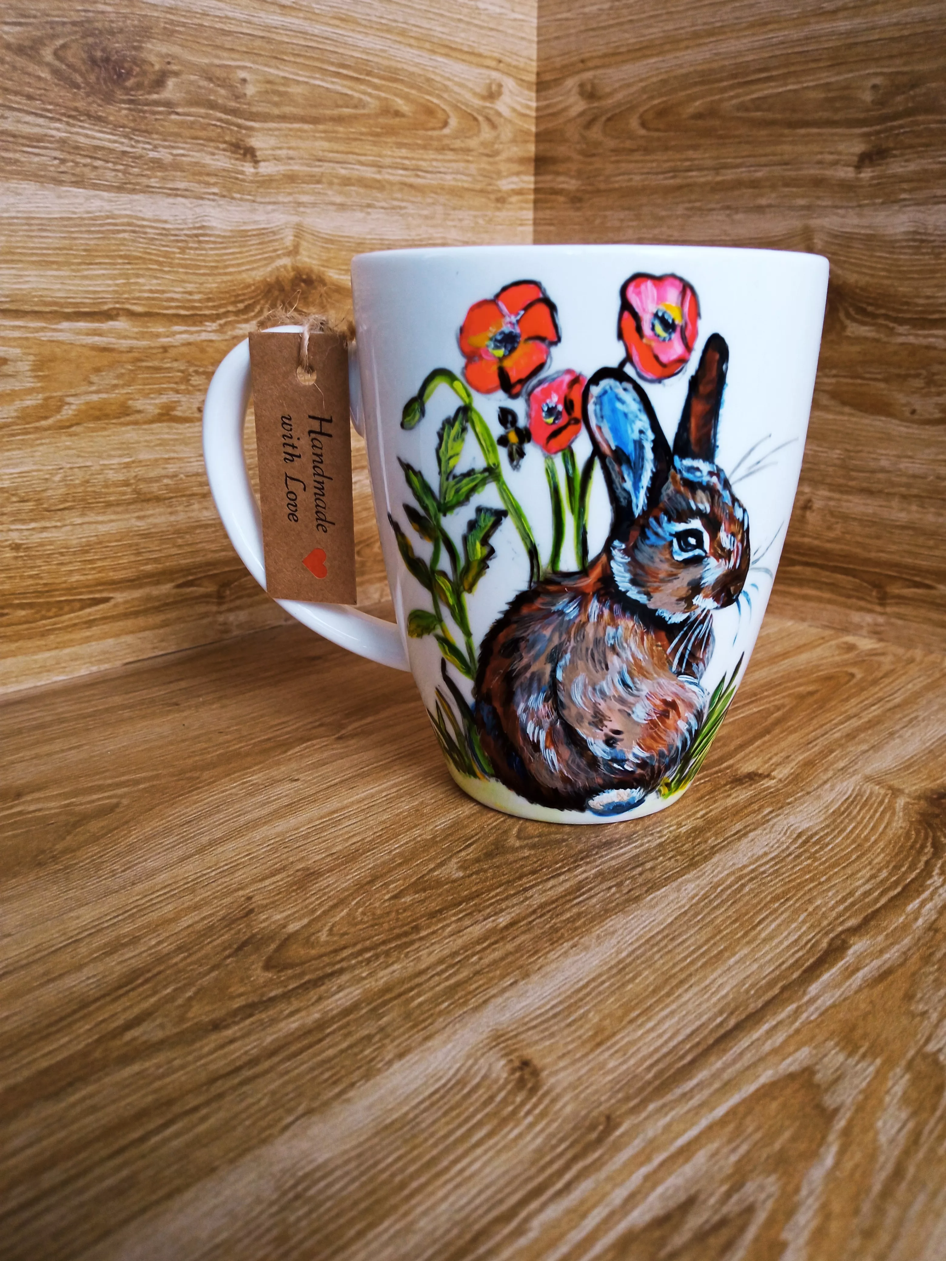 Кружка с ручной росписью Кролик Art-Works Фарфор CN-141