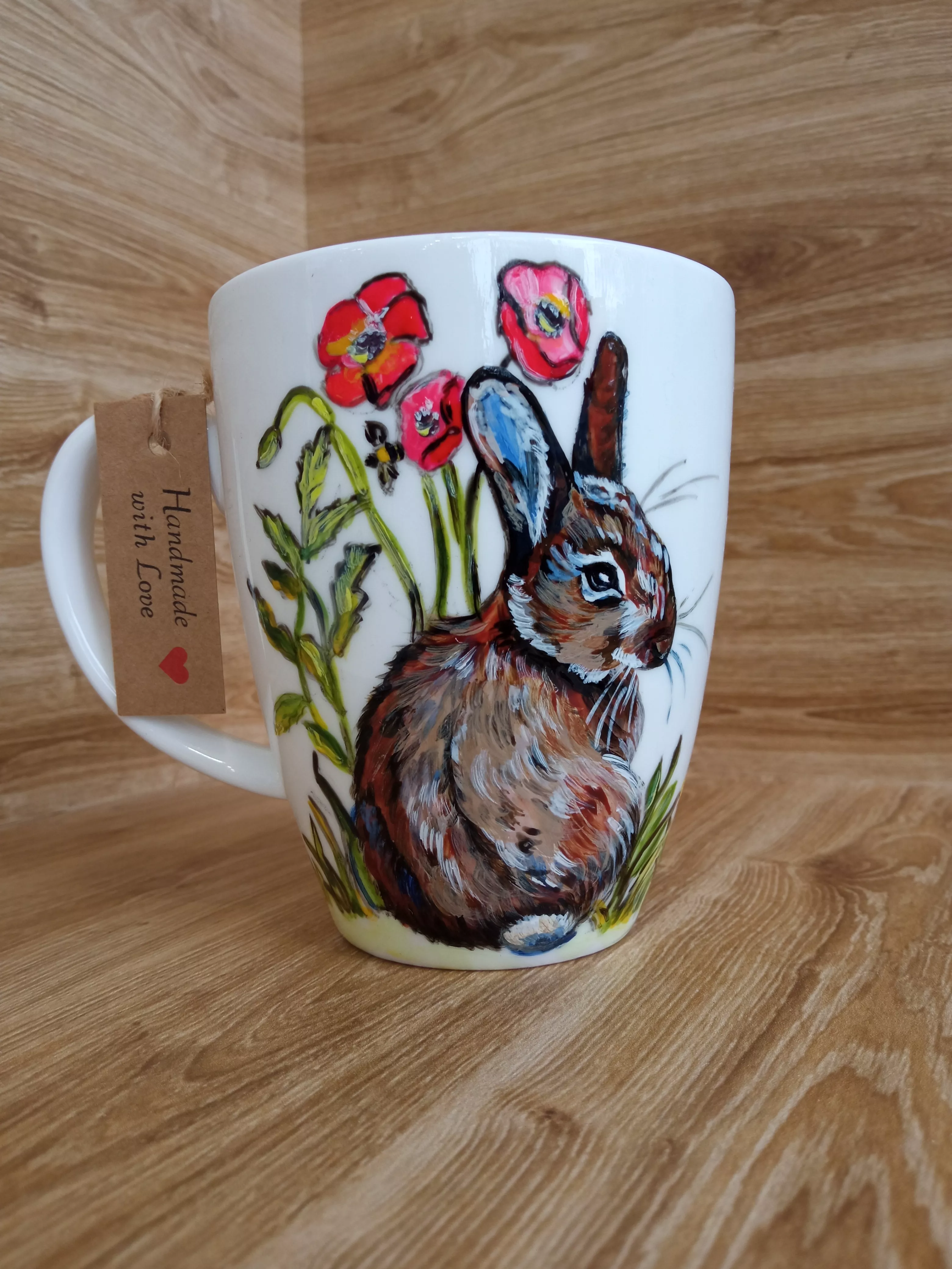 Кружка с ручной росписью Кролик Art-Works Фарфор CN-141