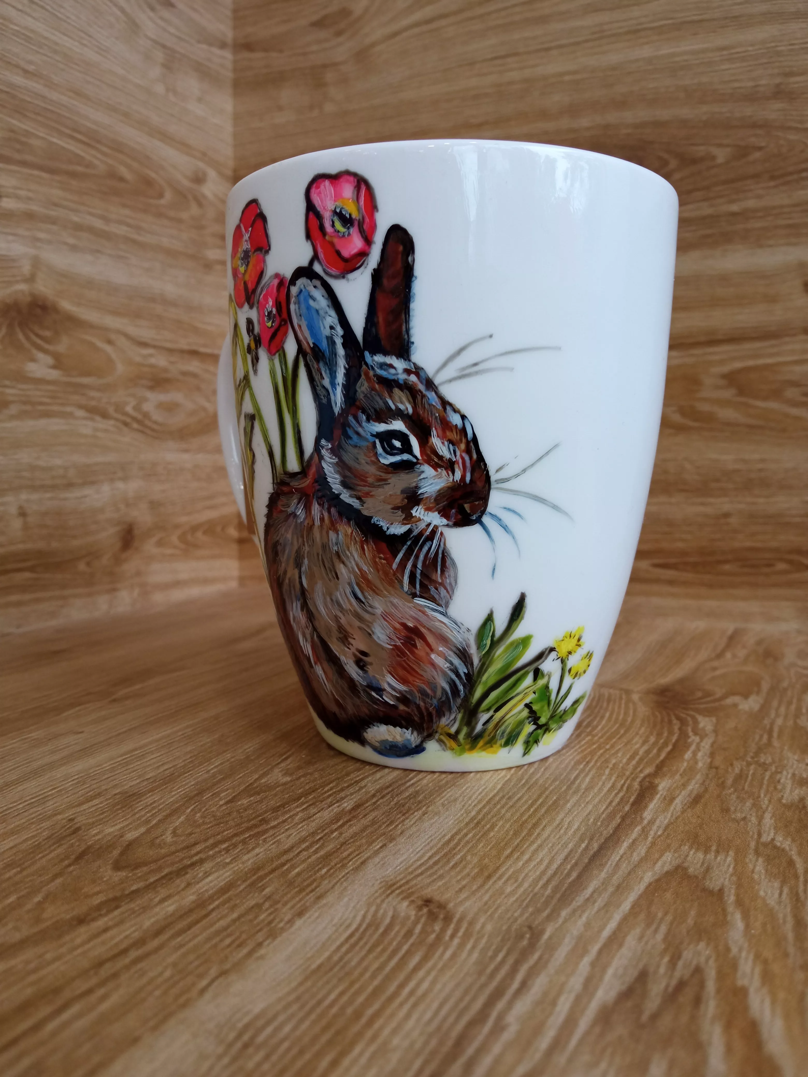 Кружка с ручной росписью Кролик Art-Works Фарфор CN-141