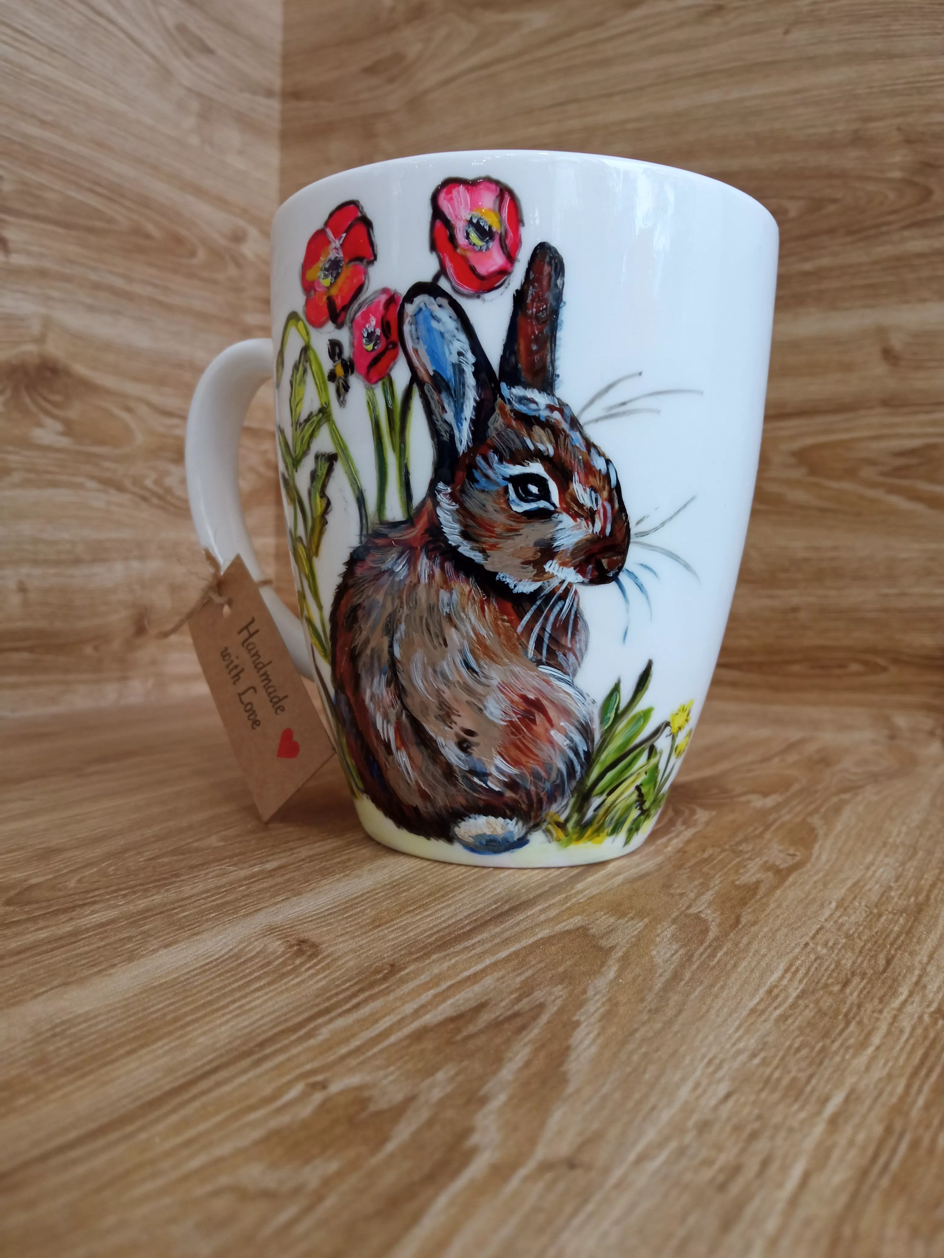 Кружка с ручной росписью Кролик Art-Works Фарфор CN-141