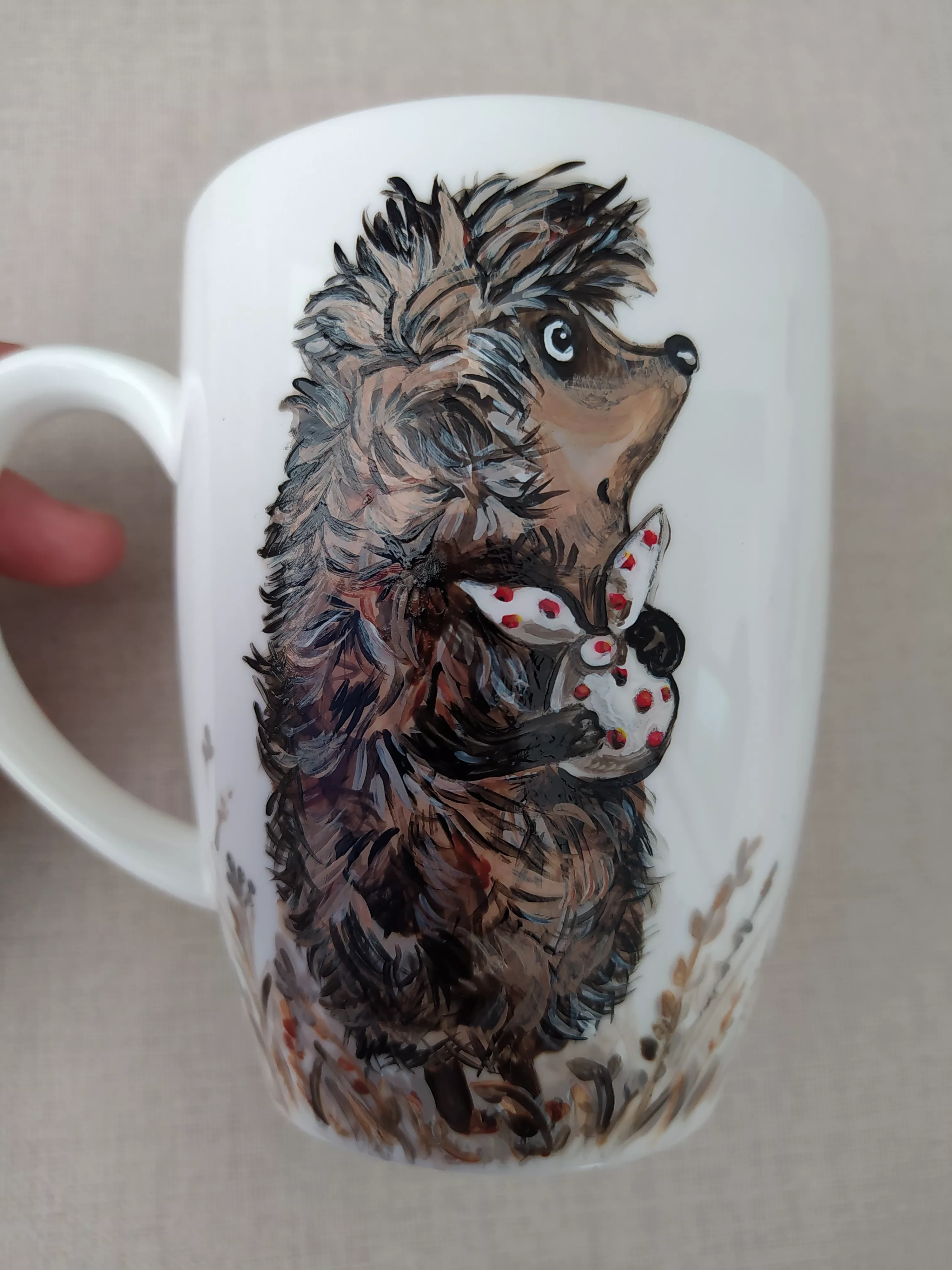 Кружка с ручной росписью Ёжик Art-Works Фарфор CN-142