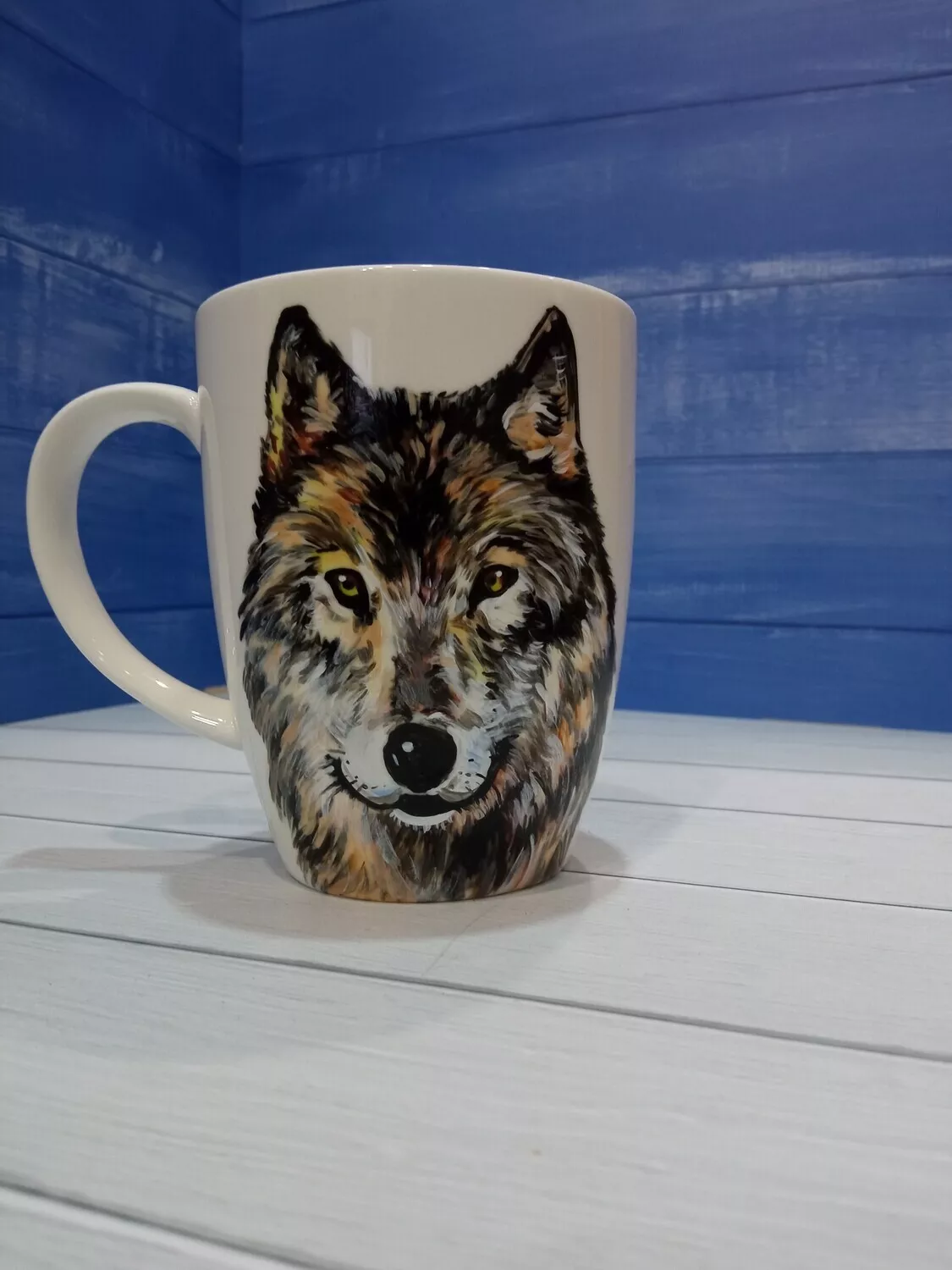 Кружка с ручной росписью Волк Art-Works Фарфор CN-151